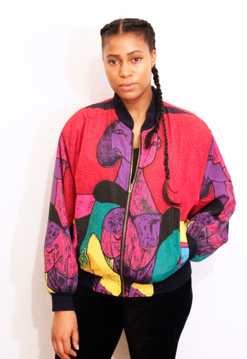 NEW PICASSO PRINT BOMBER JACKET FRONT 2